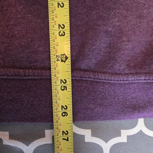 Nike Hoodie Womens XL Purple Full Zip Sweatshirt Drawstring Swoosh Logo 853930 - Picture 15 of 15